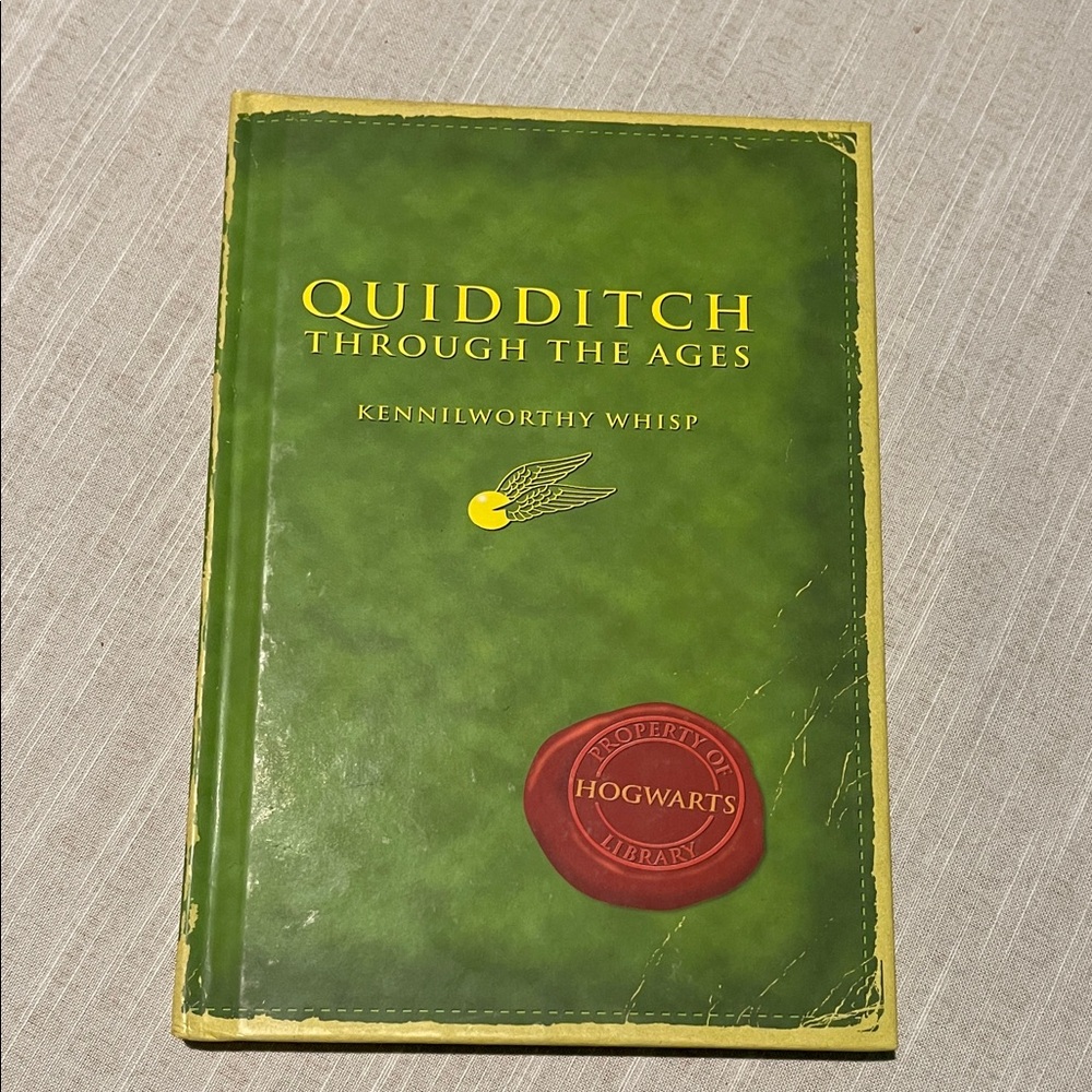Quidditch Through the Ages Book by Kennilworthy Whisp. A Harry Potter book.